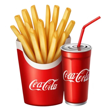 Medium french fries and a large coke  sticker