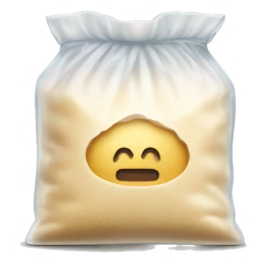 Clear bag with flour  sticker