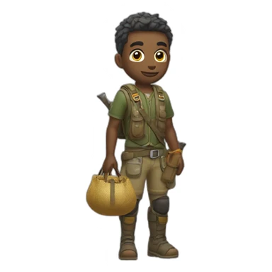 kirua hunter X huter avec un sac d'argent sticker