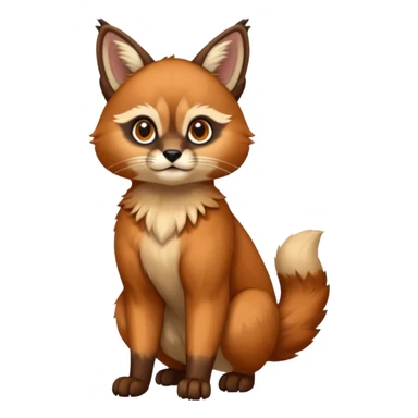 Cacomistle-tanuki-caracal-animal-hybrid (full body) sticker