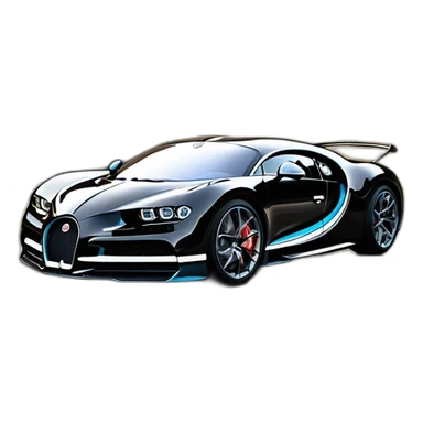 Buggati chiron super sport 300+ sticker