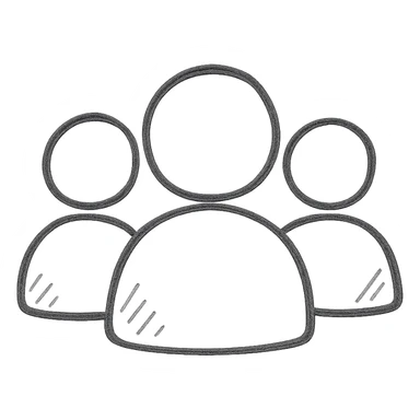 group of people, sketchy lines, suitable for UI sticker