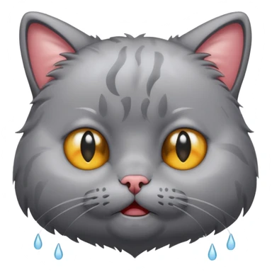 crying cat sticker