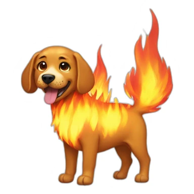 dog-in-fire sticker