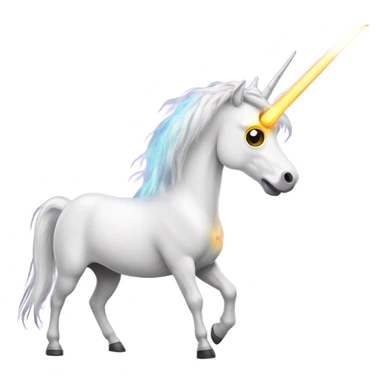 unicorn shooting lasers with its eyes sticker