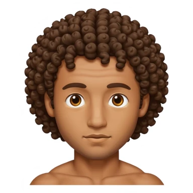 chico moreno con rulos y abdomen marcado sticker