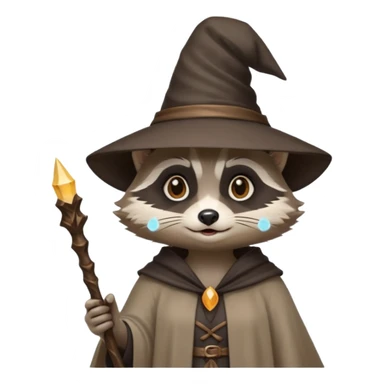 raccoon witch sticker