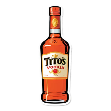 Titos vodka sticker