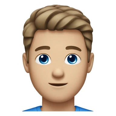 men, brown hair, white, blue eyes, short hair sticker