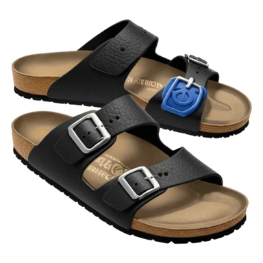 black birkenstock emoji sticker