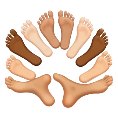 A bunch of feet sticker