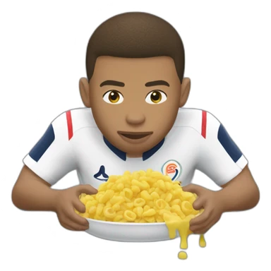 Kylian Mbappé qui mange sticker