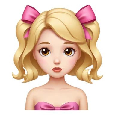 Chica con moño sticker