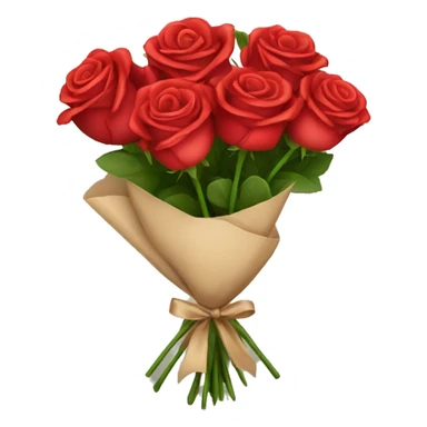 A cute red roses bouquet  sticker