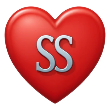 The Letter S in a Heart sticker
