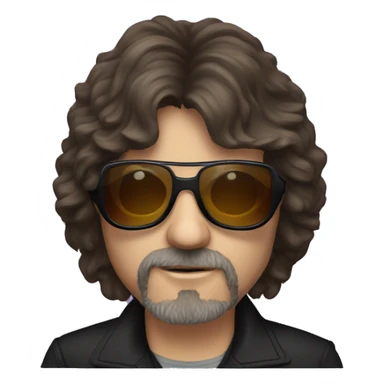 Jeff lynne darker hair, darker wraparound sunglasses sticker