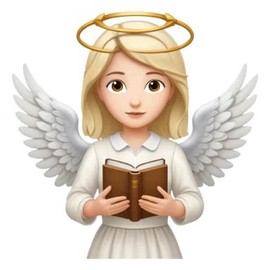 Librarian female angel sticker