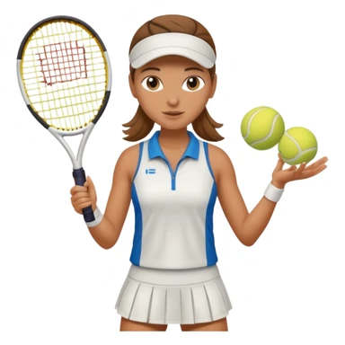 female tennis player sticker