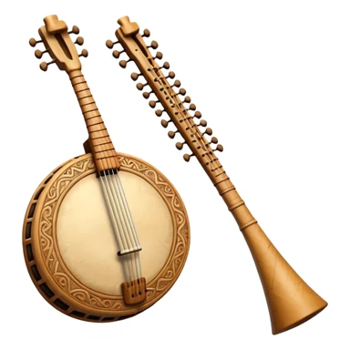 prehistoric musical instrument sticker