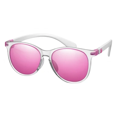 protective glasses with pink lenses and adjustable safety strap, elastic band sticker