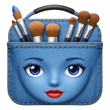Make up kit mac denim design sticker