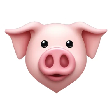 pig nose on the light pink heart sticker