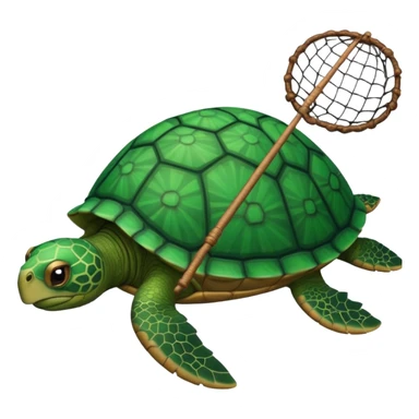turtle with fishing net sticker