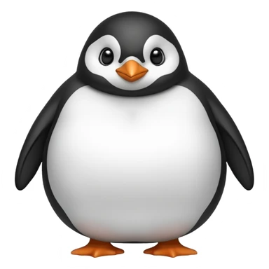 Fat penguin sticker