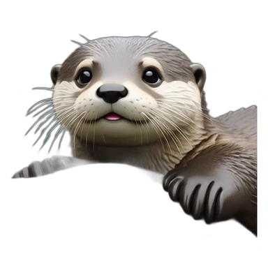 Loutre qui se font un calin loutre sticker