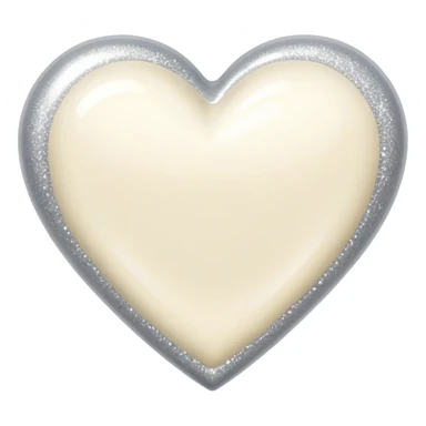 Cream heart with sparkles  sticker