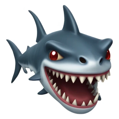 Krampus shark sticker
