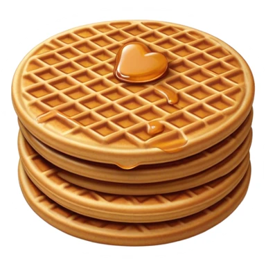 Cinematic Realistic Stroopwafel Dessert Emoji, depicted as a delicate caramel-filled waffle cookie rendered with crisp textures and warm, inviting lighting. sticker