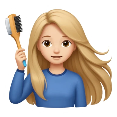 Cute car brushing hair sticker