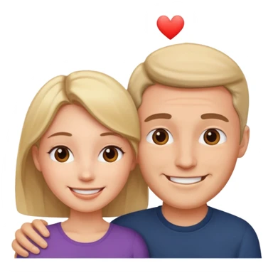 Man head against woman head sticker