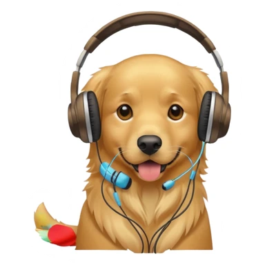 A Golden Retriever with Overheads sticker