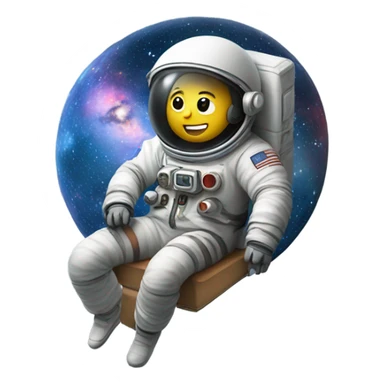 space-student-floating-in-space-with-galaxy sticker