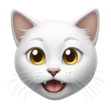 white cat crying like in anim sticker