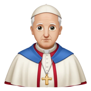 Pope red white and blue sticker