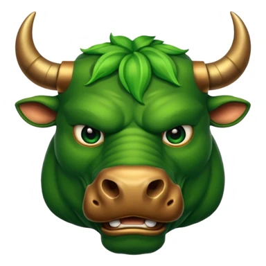 green bull face sticker