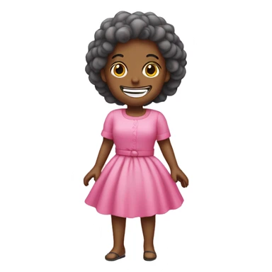 Rata con lazo y un vestido rosa y sonriendo  sticker