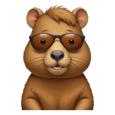 capybara with sunglasses  sticker