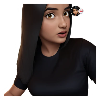 realistic portrait of girl sticker