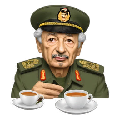 putin yasser arafat tea time sticker