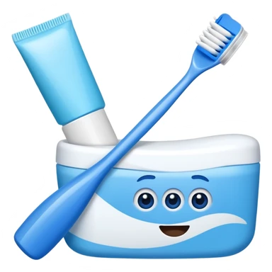 toothpaste and toothbrush sticker