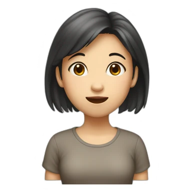 adhd asian girl sticker