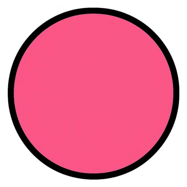 simple pink circle icon sticker