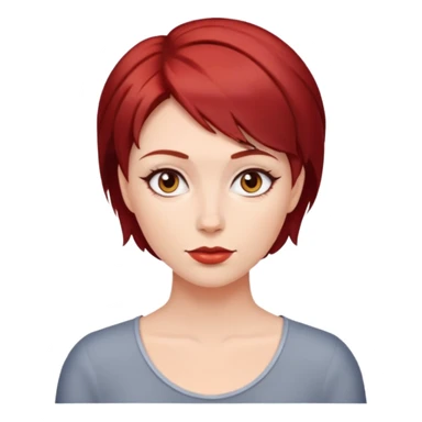 Mulher de cabelo curto vermelho escuri sticker