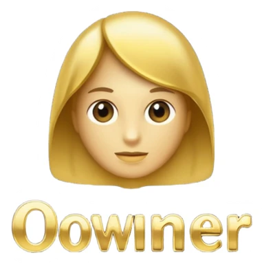 The word "Owner" in gold letters sticker