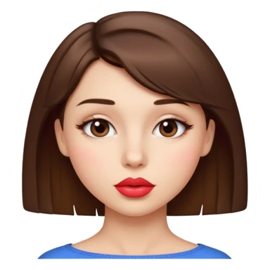 Chica güera,pelo corto,pelo castaño y dando un beso ala pantalla  sticker