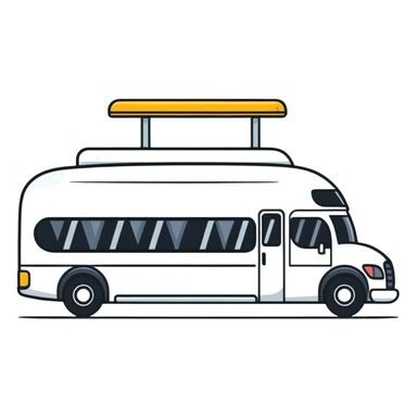 luxury shuttle bus for airport transfer with luggage sticker